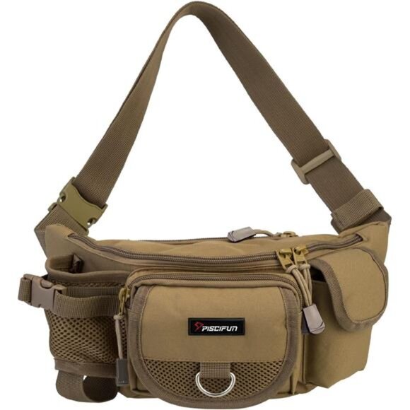 Piscifun Fishing Tackle Bag with Adjustable Waist Strap, Portable - Picture 1 of 8
